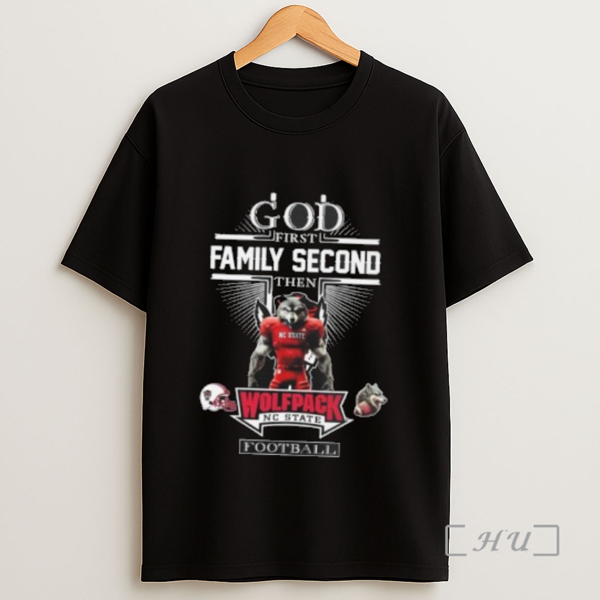 Premium God First Family Second Then Nc State Wolfpack Football Mascot 2025 Sweatshirt Tee Shirt