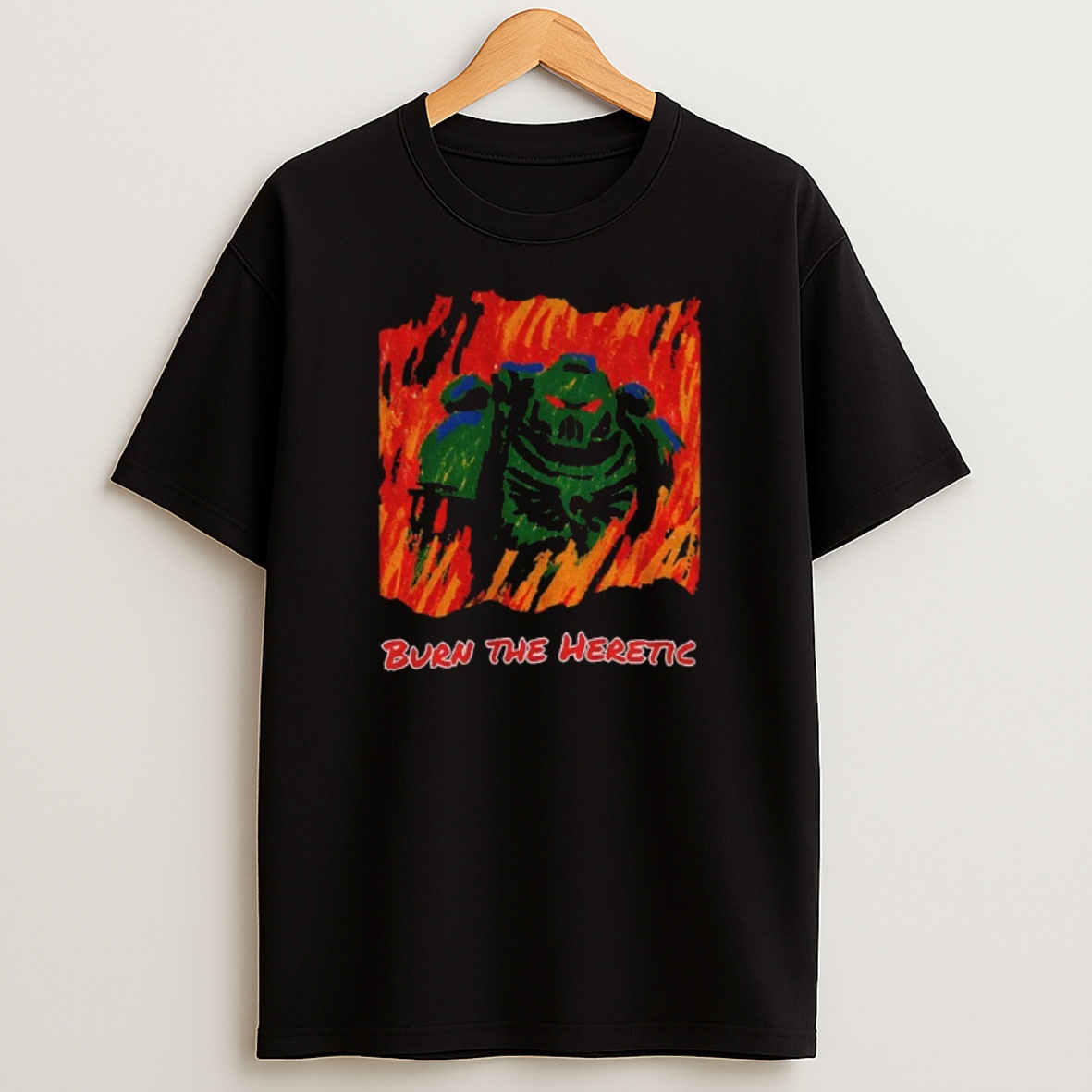 Premium Grimdark Fantasy Wargamer Burn The Heretic Sweatshirt Tee