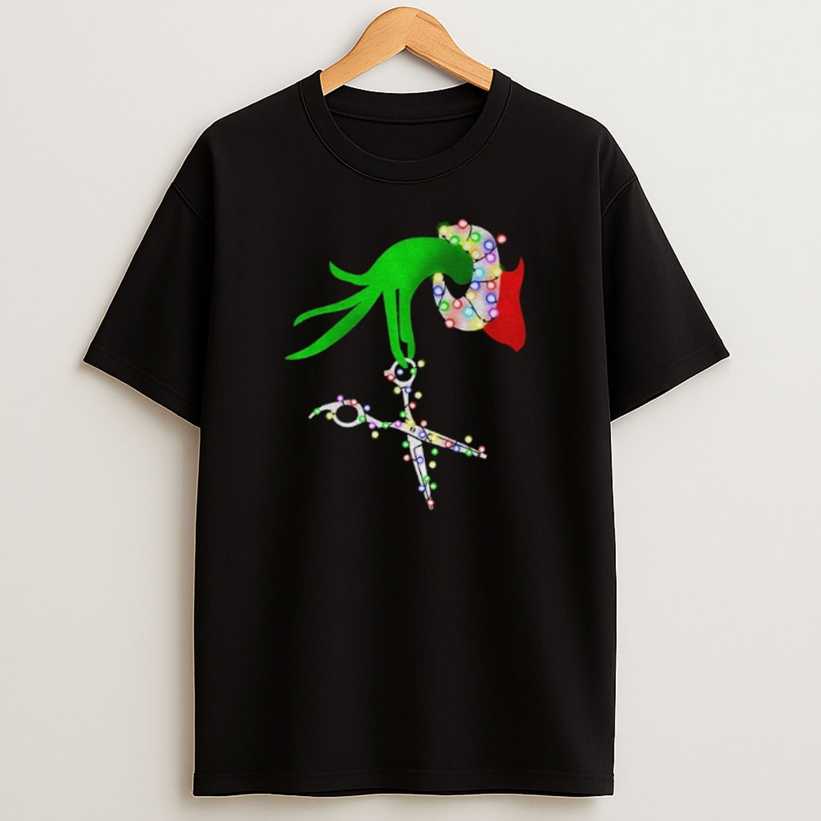 Premium Hairdressed Christmas Grinch Hand Hair Stylist Sweatshirt Tee