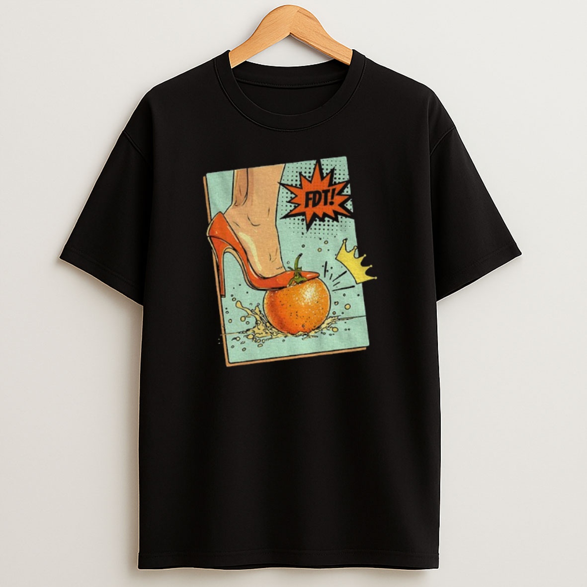 Premium High Heel Over Orange Crown No Kings Day Fdt Anti Trump Sweatshirt Tee