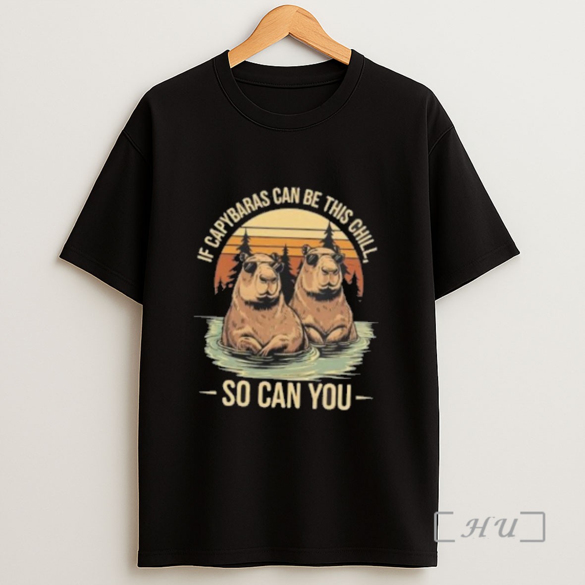 Premium If Capybaras Can Be This Chill So Can You Rodent Animals Kawaii Capybara Vintage Sweatshirt Tee Shirt