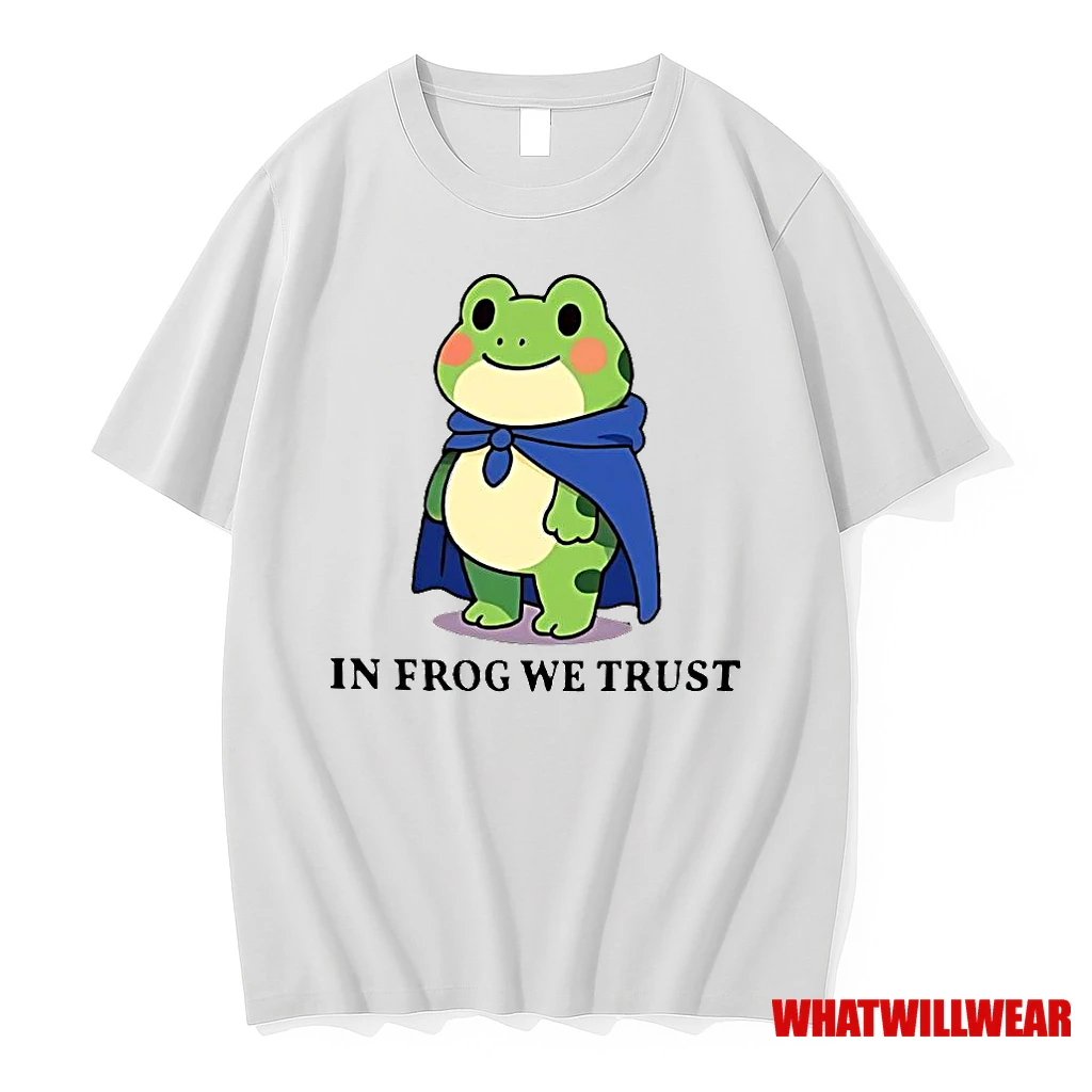 Premium In Frog We Trust Cute Activist Frog Shirts