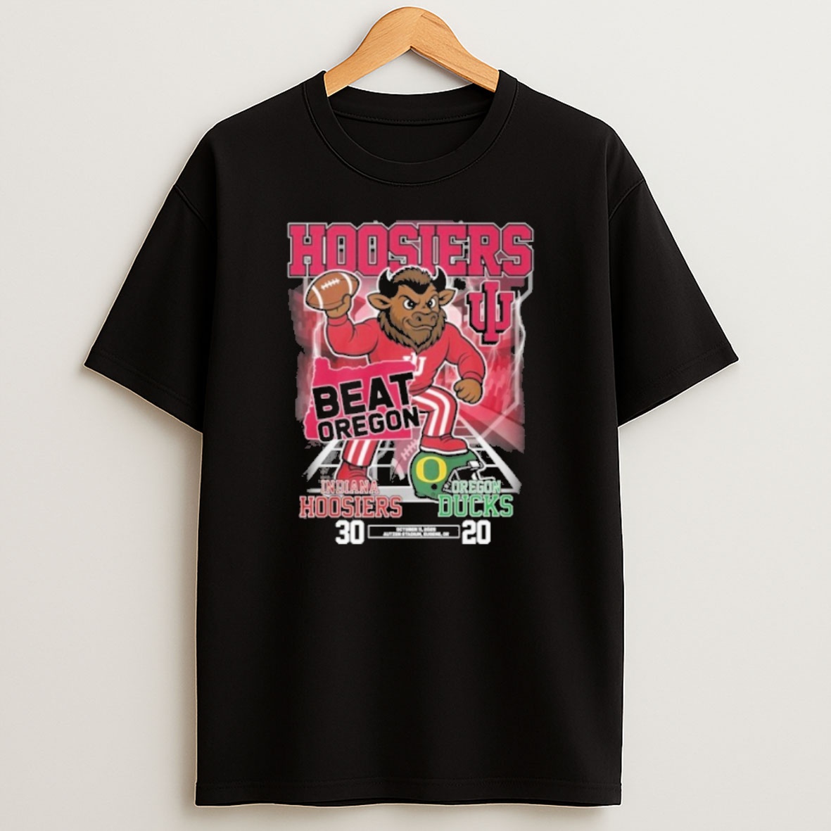 Premium Indiana Hoosiers Mascot Beat Oregon 30 20 Final Score Sweatshirt Tee