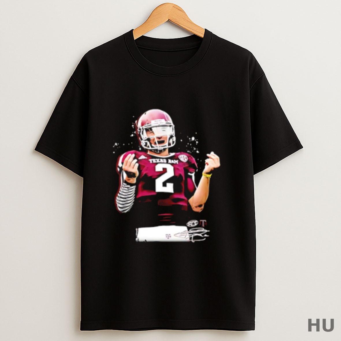 Premium Johnny Manziel Texas Am Aggies Player Collage Signature T Shirt Sweatshirt Tee