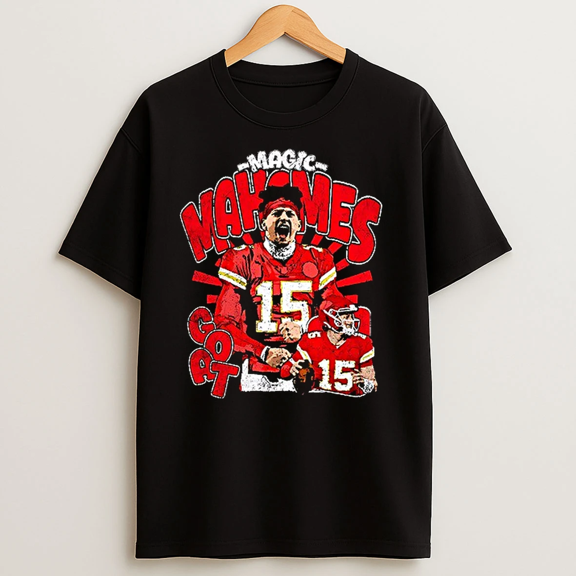 Premium Kansas City Chiefs Patrick Mahomes Magic Mahomes Goat Art Shirts