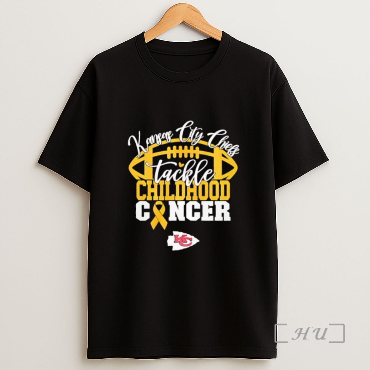 Premium Kansas City Chiefs Tackle Childhood Cancer Logo Sweatshirt Tee Shirt
