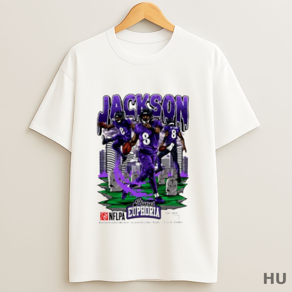 Premium Lamar Jackson Baltimore Ravens Player Comic T Shirt Sweatshirt Tee