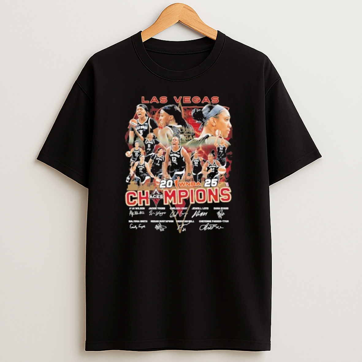 Premium Las Vegas Aces Team 2025 Wnba Champions Signature Sweatshirt Tee