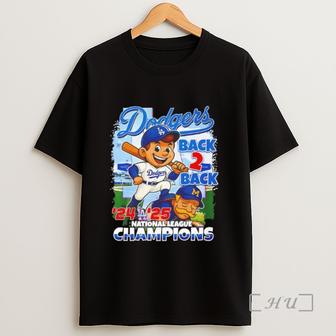 Premium Los Angeles Dodgers Back 2 Back Mlb National League Caricatures Sweatshirt Tee Shirt