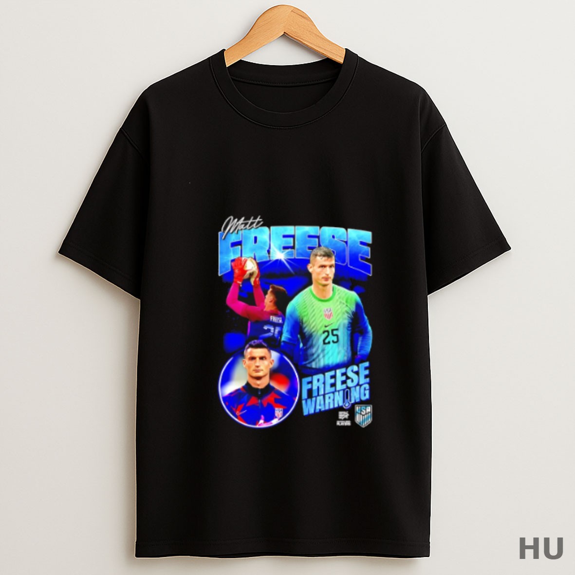 Premium Matt Freese Warning Usmnt Player Collage T Shirt Sweatshirt Tee