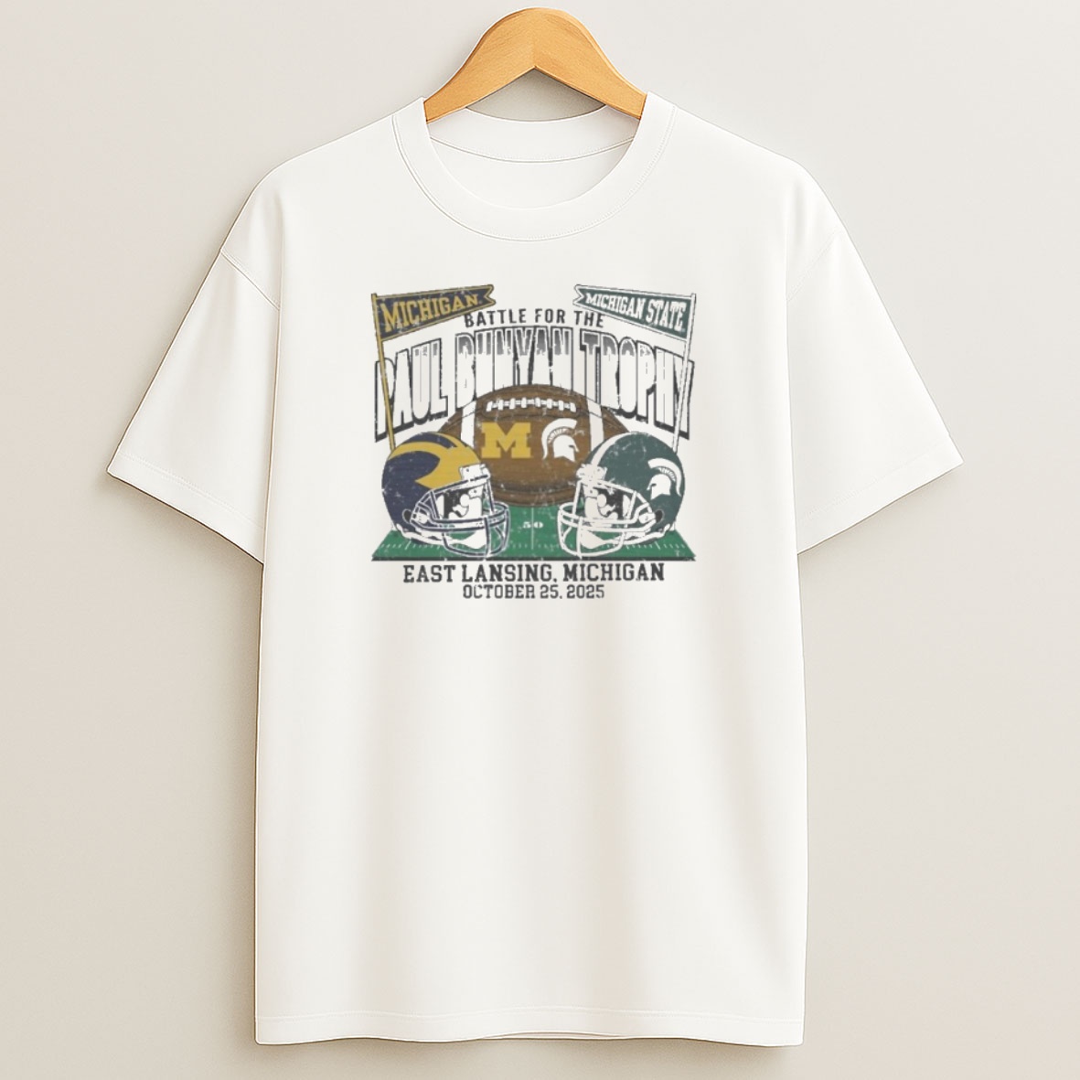 Premium Michigan Vs Michigan State Football 2025 Battle For The Paul Bunyan Trophy Sweatshirt Tee