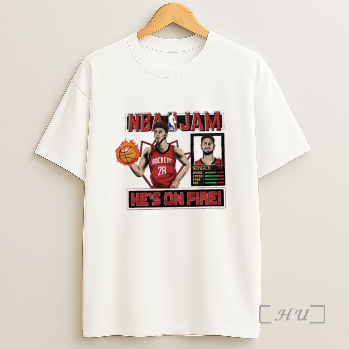 Premium Nba Jam Rockets Alperen Sengun Hes On Fire Sweatshirt Tee Shirt