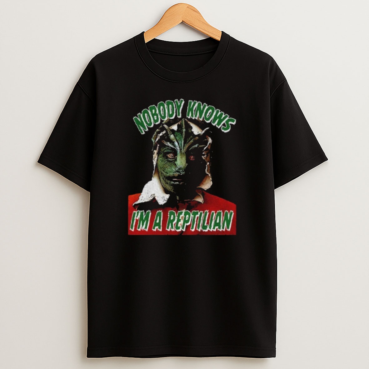 Premium Nobody Knows Im A Reptilian Sweatshirt Tee