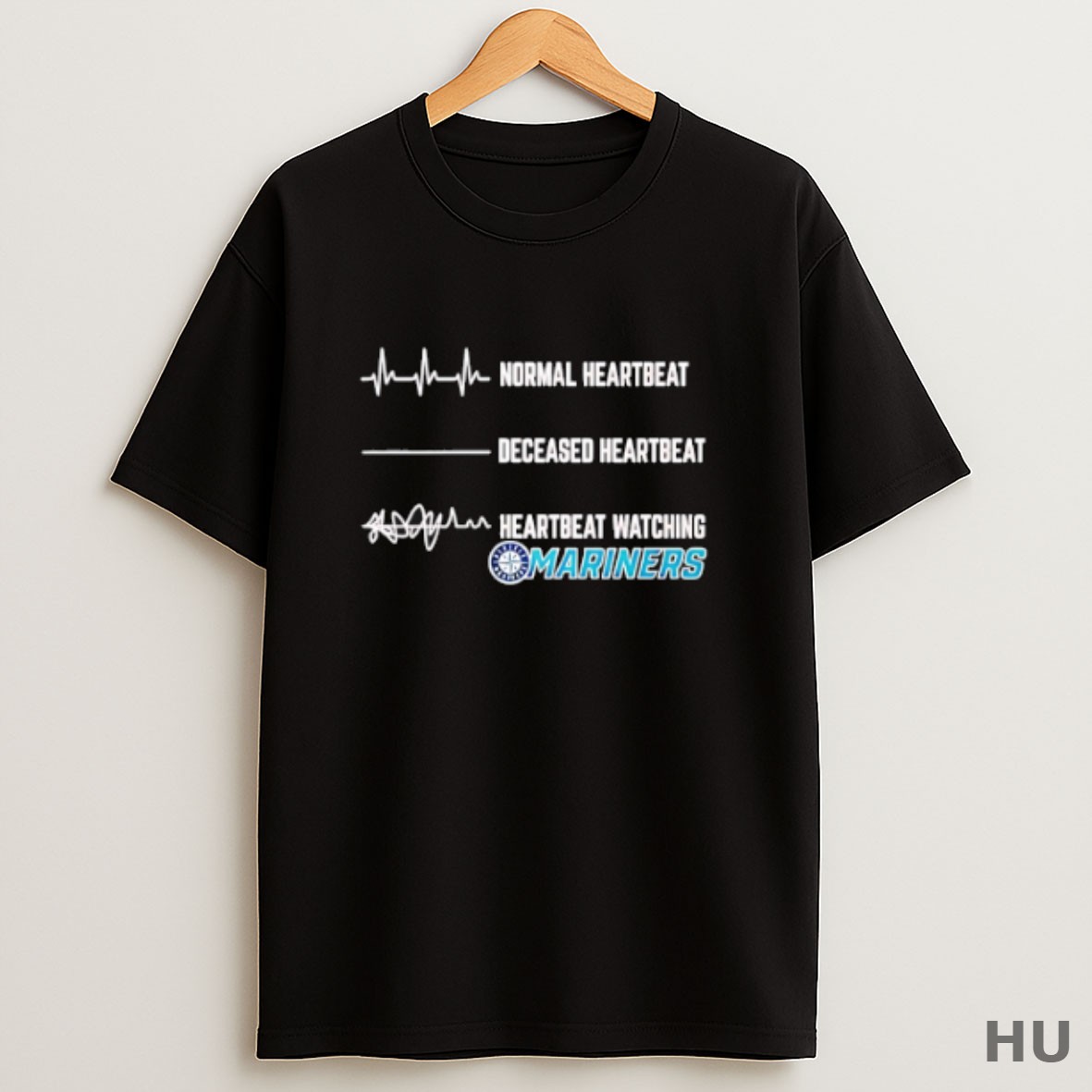 Premium Normal Heartbeat Deceased Heartbeat Heartbeat Watching Mariners T Shirt Sweatshirt Tee