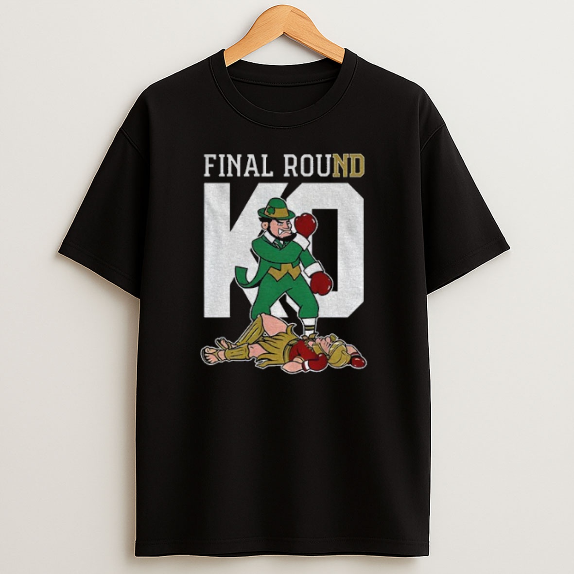Premium Notre Dame Fighting Irish Vs Usc Trojans Final Round Ko Mascot Sweatshirt Tee