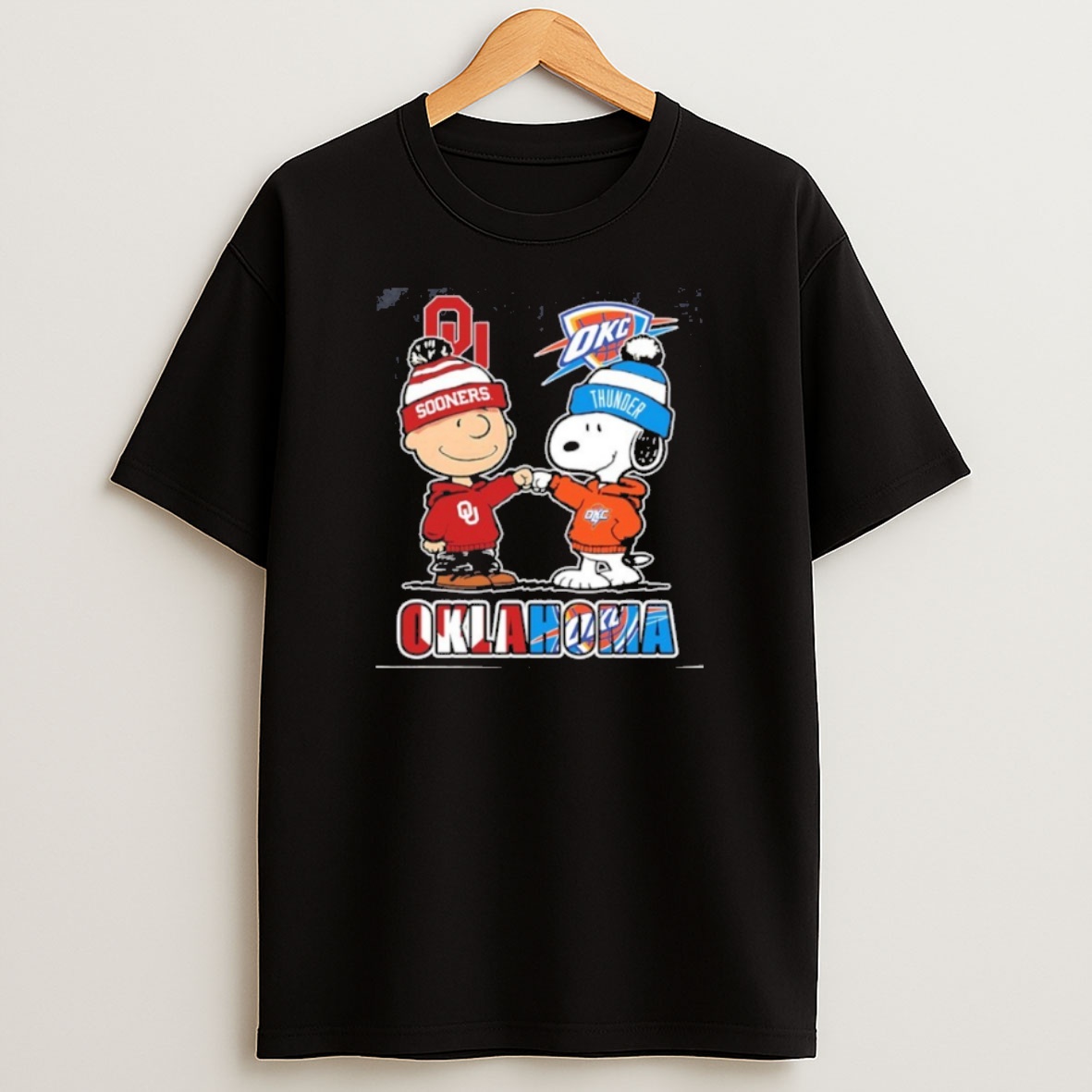 Premium Oklahoma Peanuts Sooners X Thunder City Sweatshirt Tee