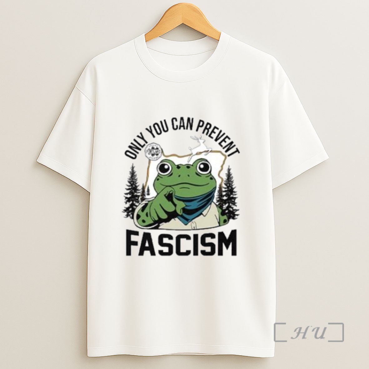 Premium Only You Can Prevent Fascism Portland Frog Protest Sweatshirt Tee Shirt