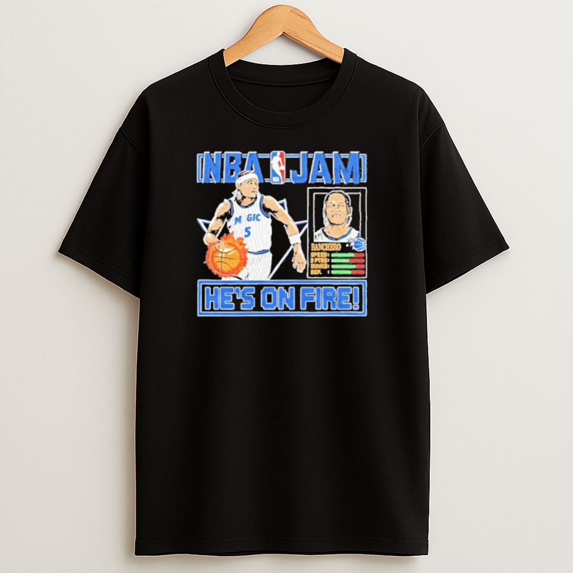 Premium Paolo Banchero Hes On Fire Orlando Magic Nba Jam Sweatshirt Tee