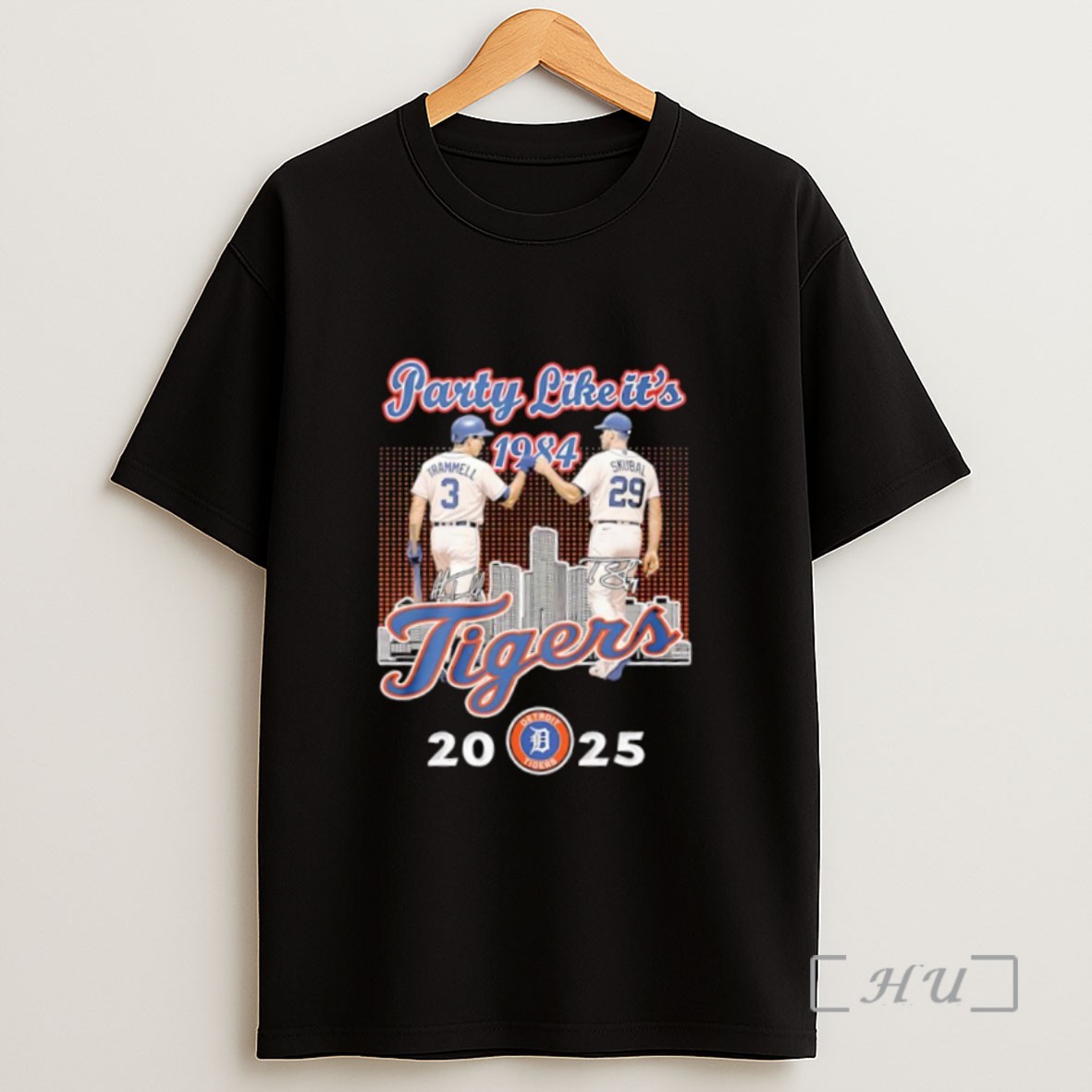 Premium Party Like Its 1984 Alan Trammell Tarik Skubal Detroit Tigers Signatures 2025 Sweatshirt Tee Shirt