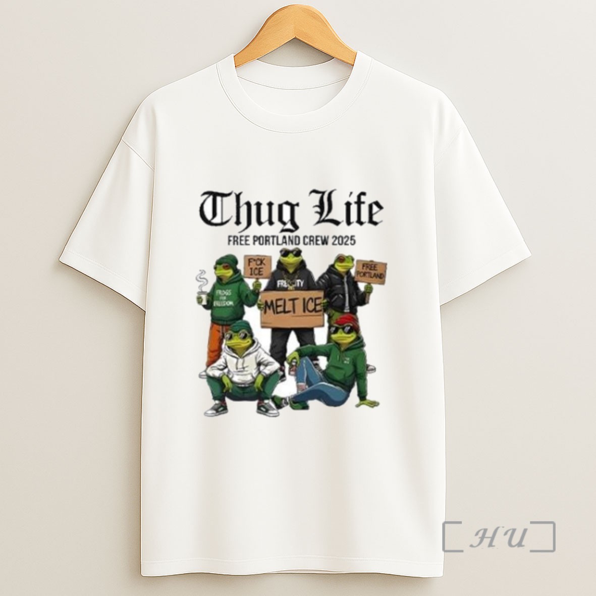 Premium Portland Frog Thug Life Free Portland Crew 2025 Sweatshirt Tee Shirt