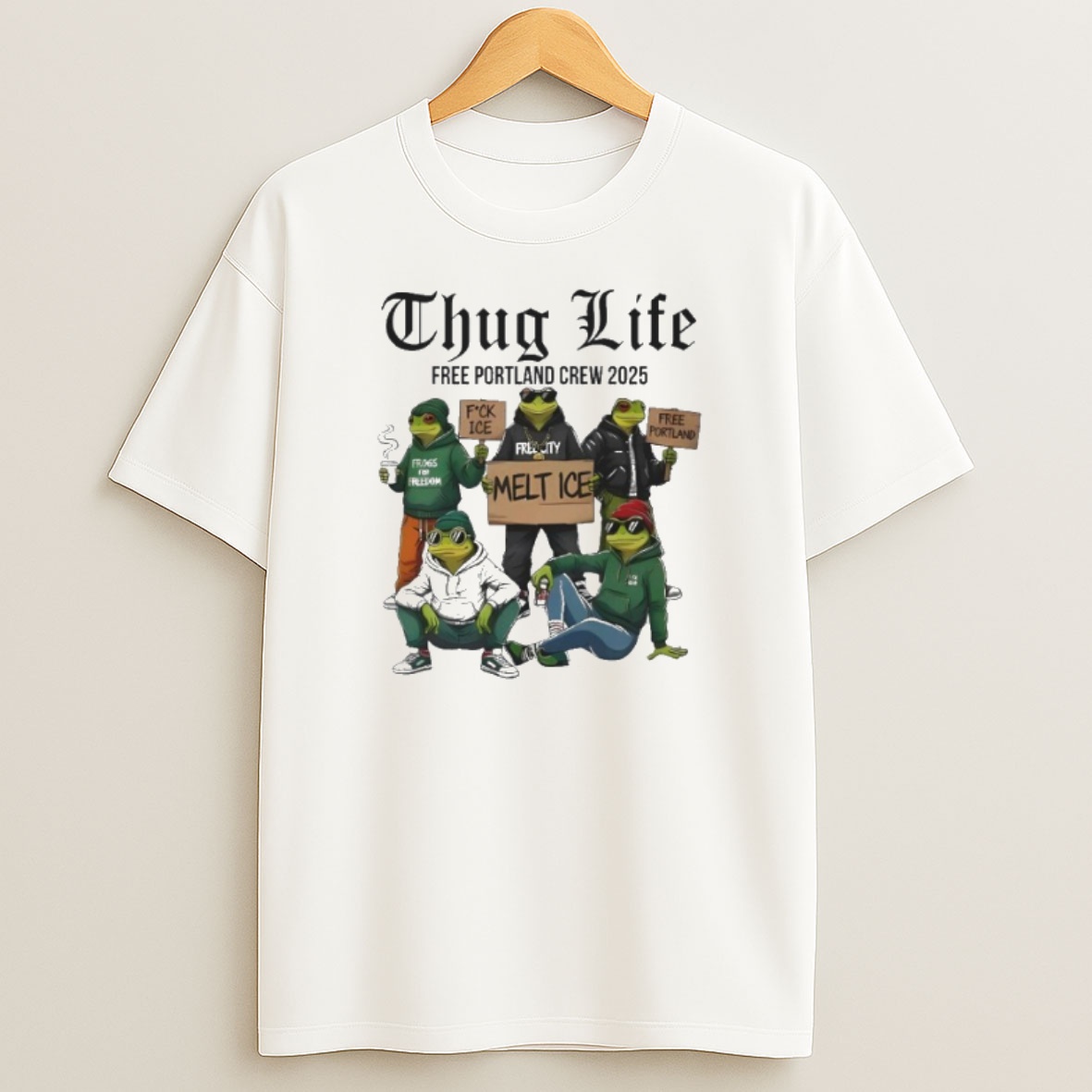 Premium Portland Frog Thug Life Sweatshirt Tee