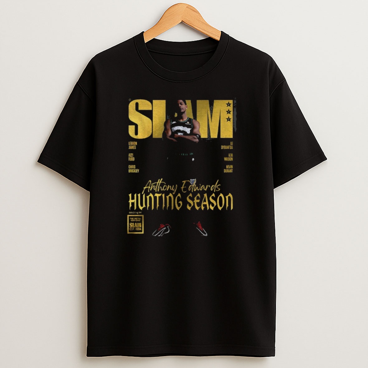 Premium Slam Anthony Edwards Hunting Season Minnesota Timberwolves Nba Basketball Sweatshirt Tee