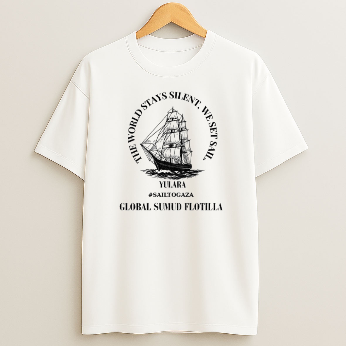 Premium Sailboat Global Palestinian Solidarity Protest Sweatshirt Tee