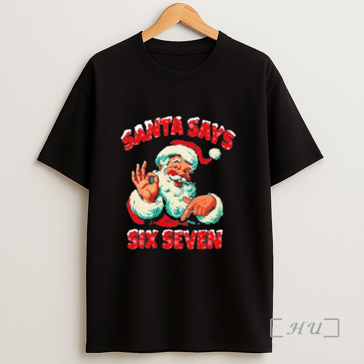 Premium Santa Says Six Seven Funny Christmas Sweatshirt Tee Shirt
