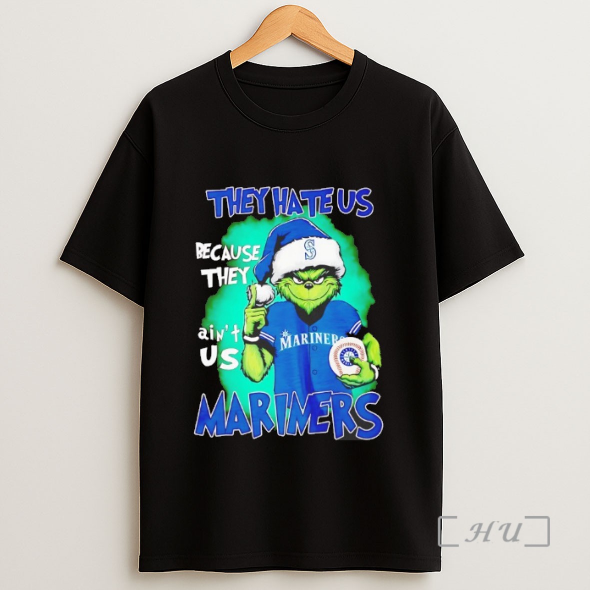 Premium Seattle Mariners Grinch They Hate Us Because They Aint Us Sweatshirt Tee Shirt