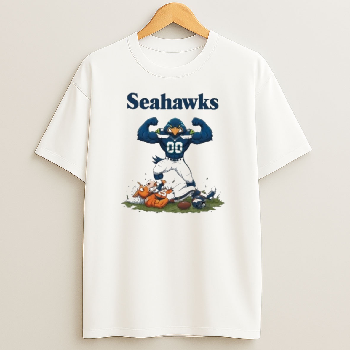 Premium Seattle Seahawks Vs Denver Broncos Baseball Sweatshirt Tee