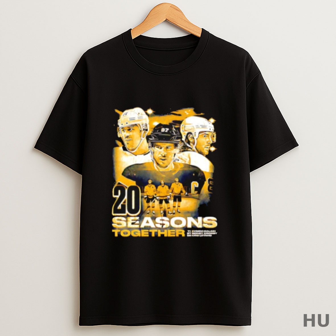 Premium Sidney Crosby Kris Letang Evgeni Malkin Pittsburgh 20 Seasons T Shirt Sweatshirt Tee