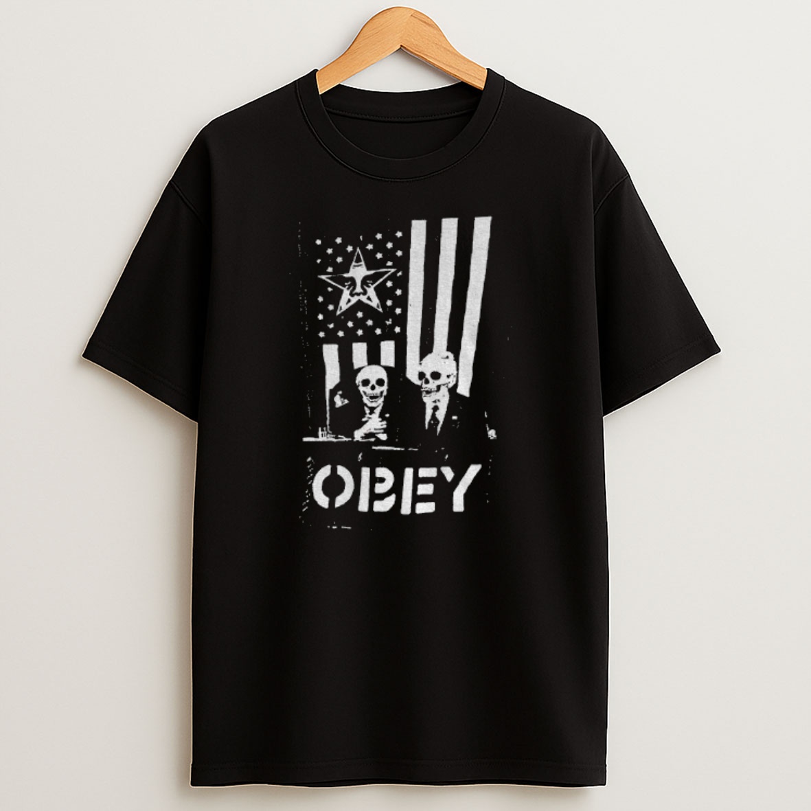 Premium Skull Obey American Flag Sweatshirt Tee