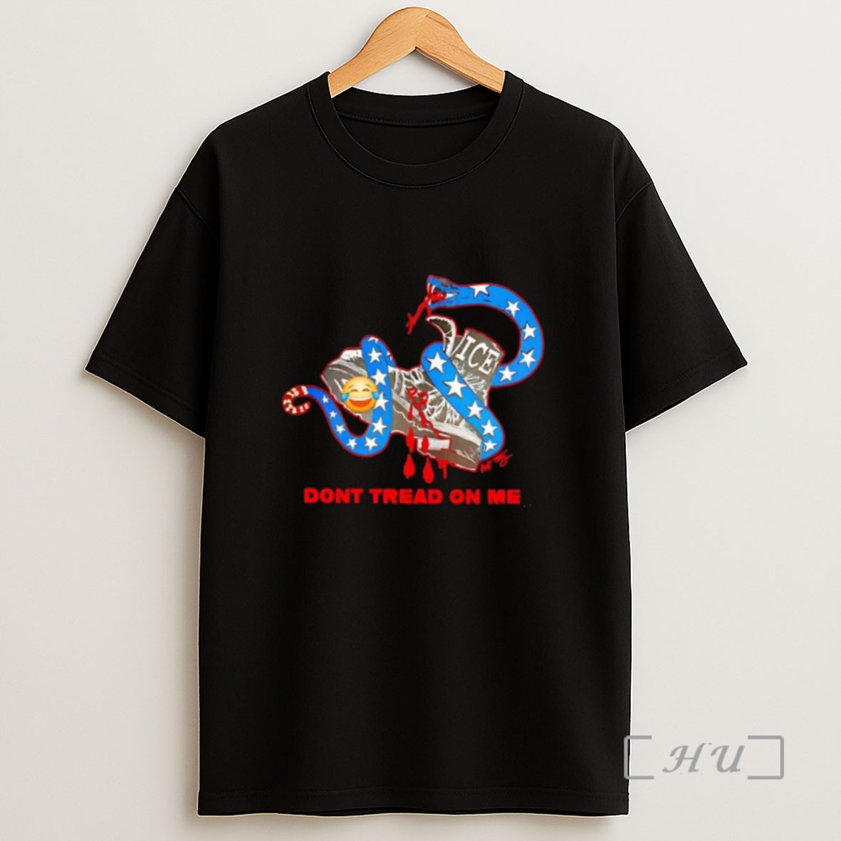 Premium Snake Gadsden Flag And Ice Boot Dont Tread On Me Sweatshirt Tee Shirt