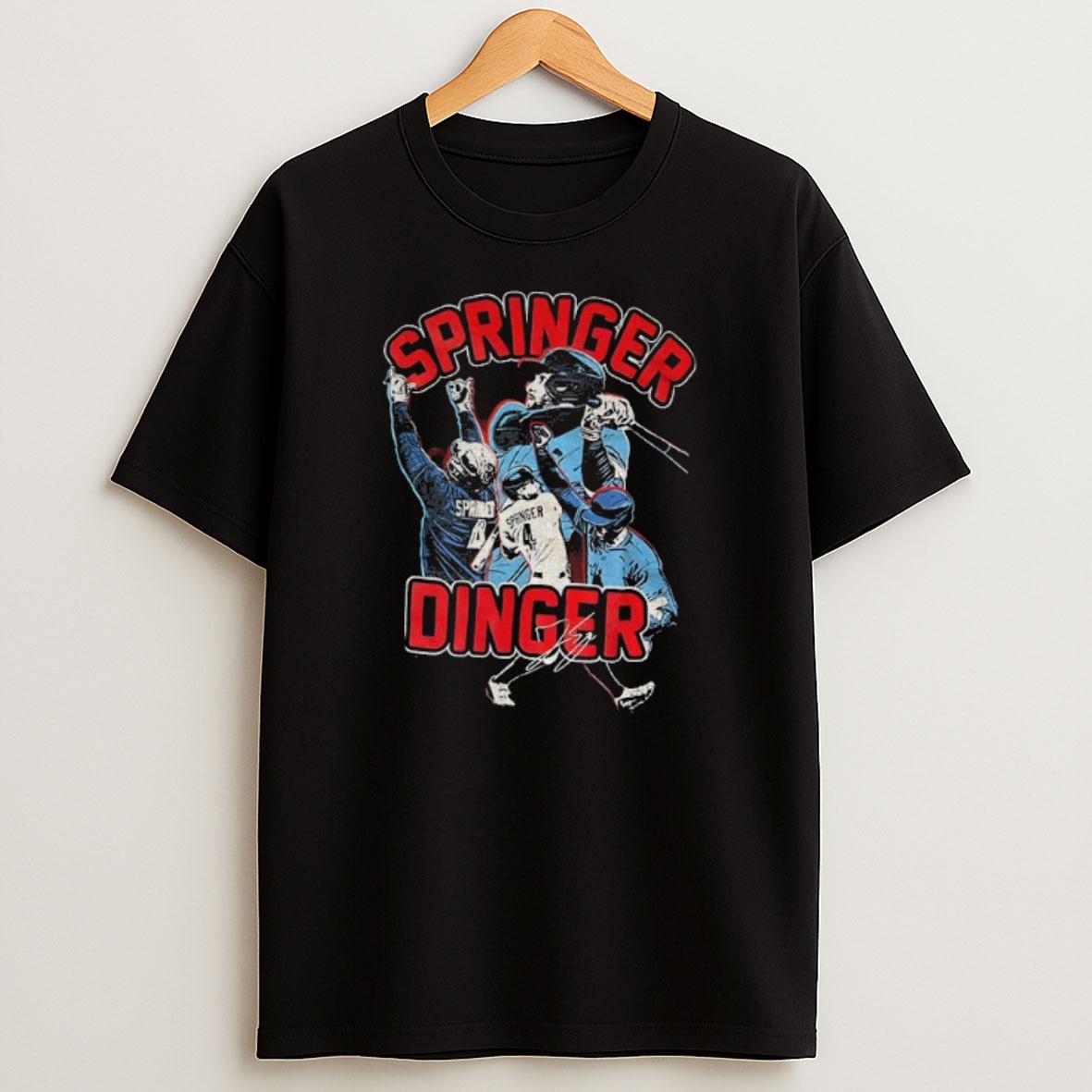 Premium Springer Dinger George Springer Toronto Blue Jays Baseball Signature Graphic Sweatshirt Tee