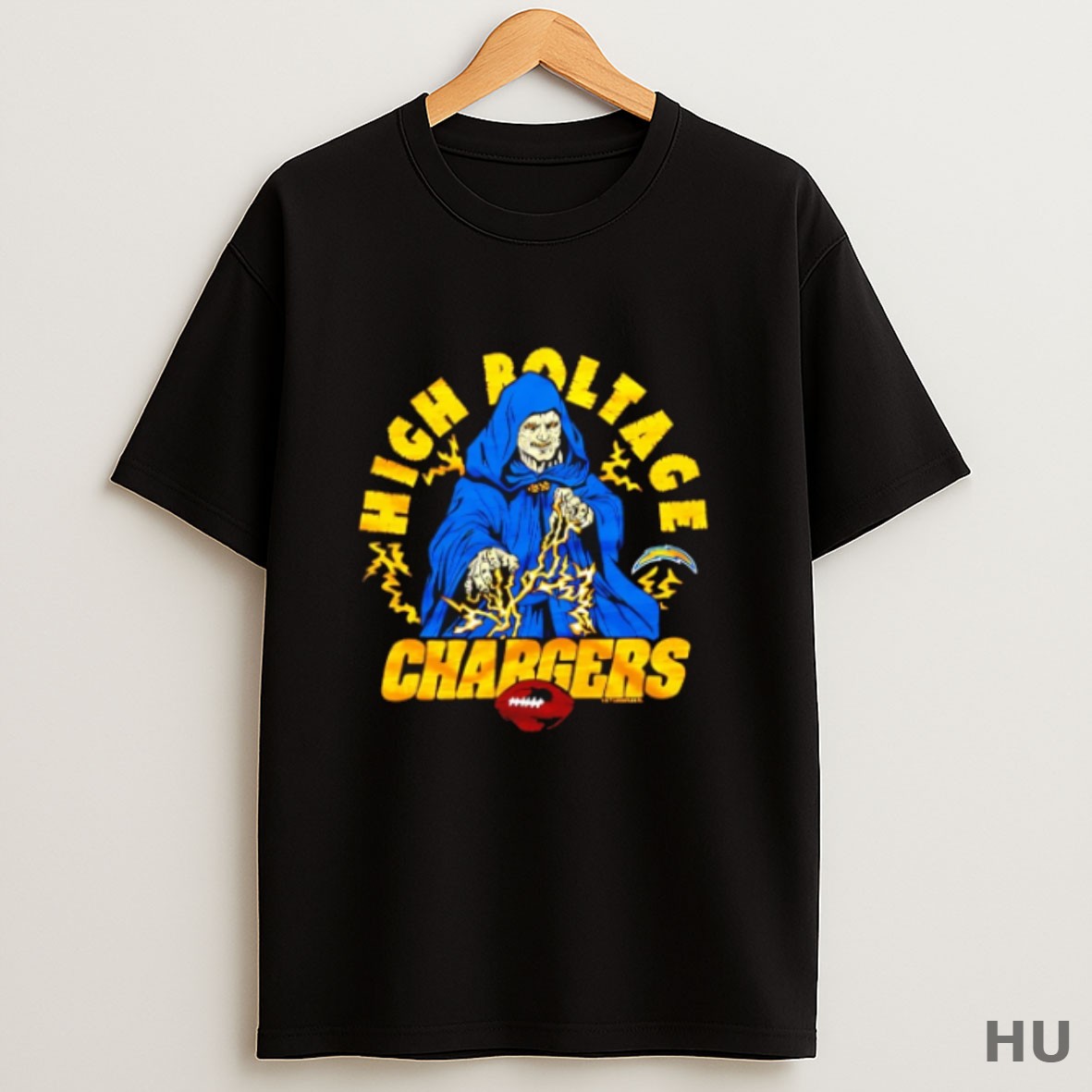Premium Star Wars X Los Angeles Chargers High Voltage Chargers Dark Side T Shirt Sweatshirt Tee