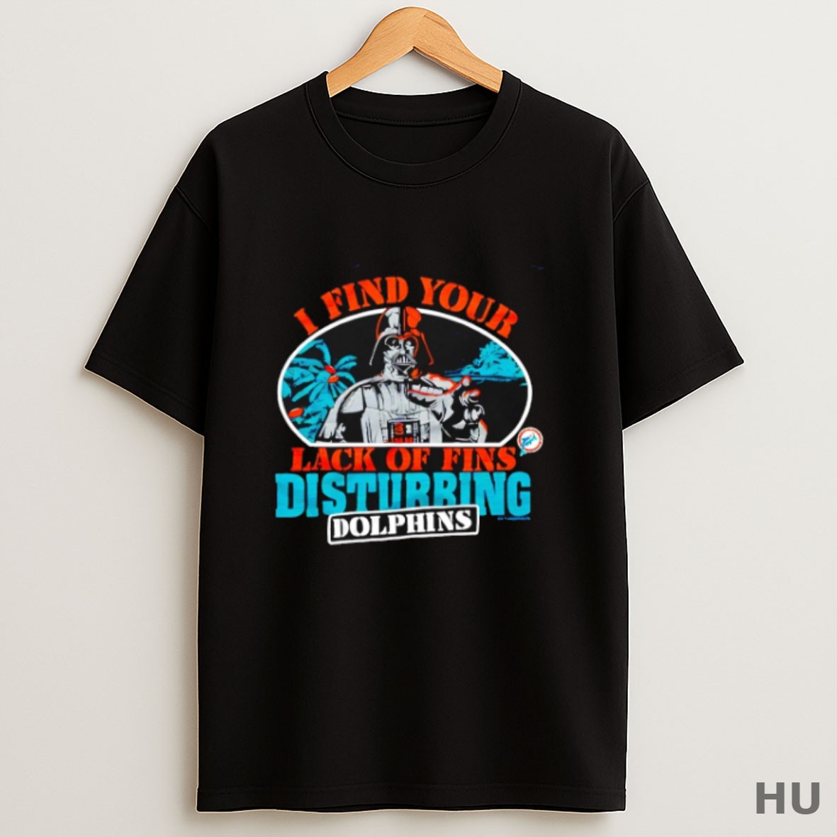Premium Star Wars X Miami Dolphins I Find Your Lack Of Fins Disturbing Dark Side T Shirt Sweatshirt Tee