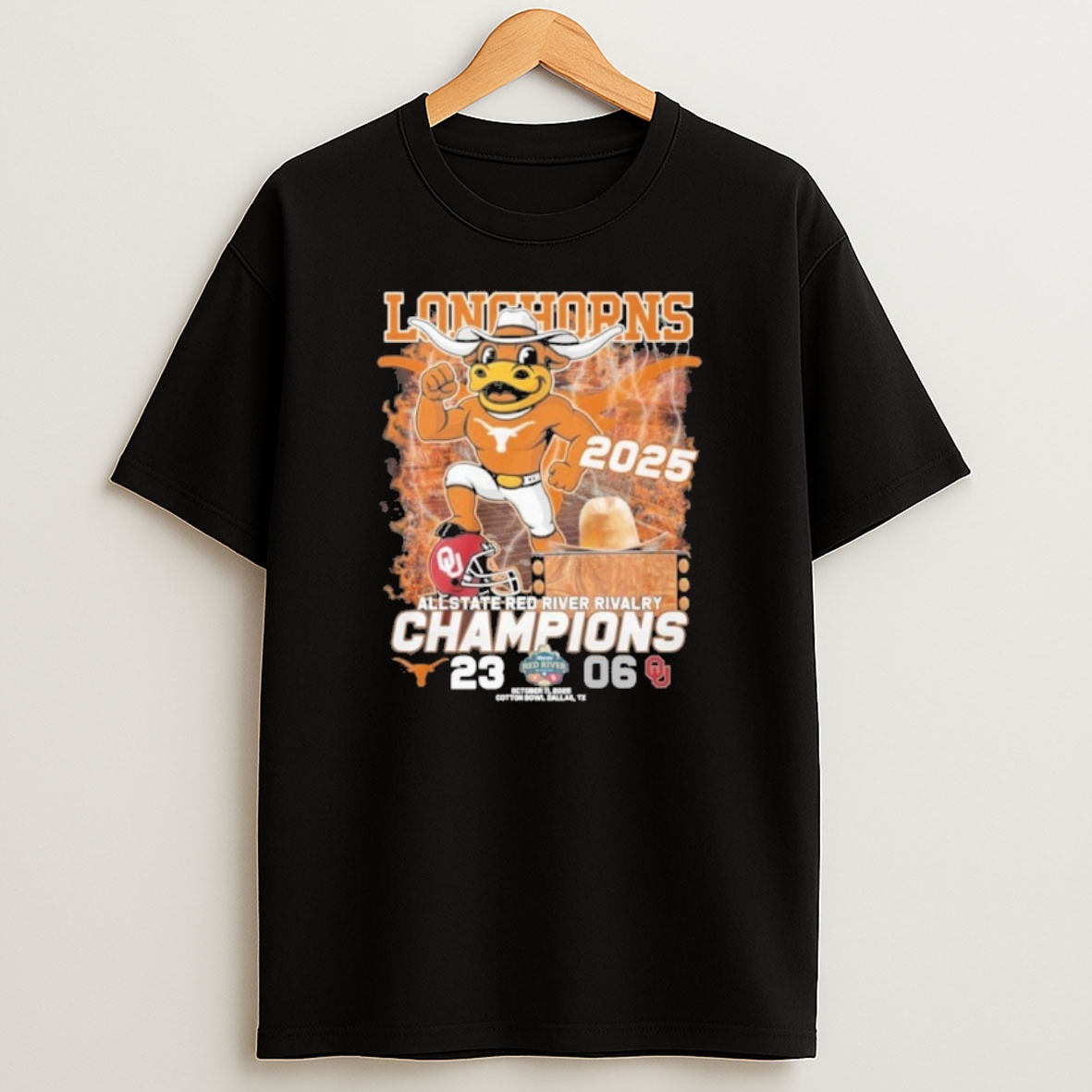 Premium Texas Longhorns Mascot Allstate Red River Rivalry Champions 23 06 Sweatshirt Tee