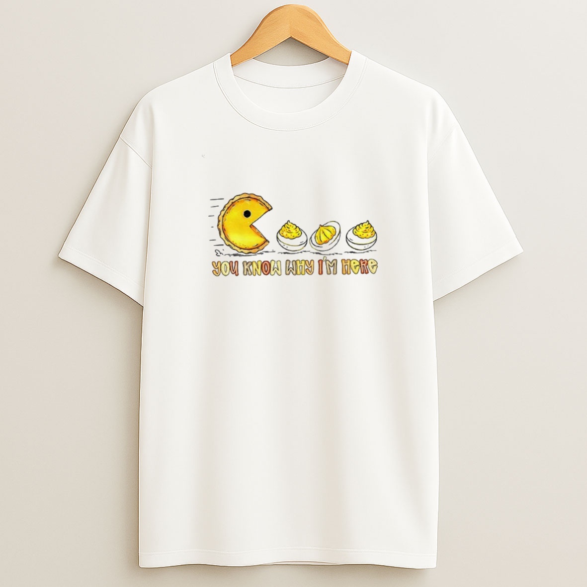 Premium Thanksgiving Deviled Eggs And Retro Pumpkin Pie Pacman Thanksgiving Game Sweatshirt Tee