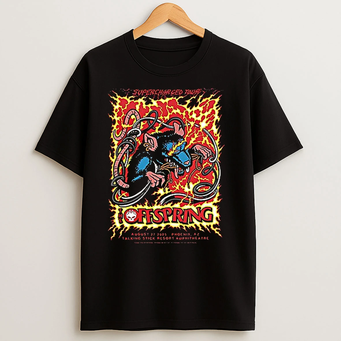 Premium The Offspring Supercharged Tour 2025 Talking Stick Resort Amphitheatre Rat Shirts