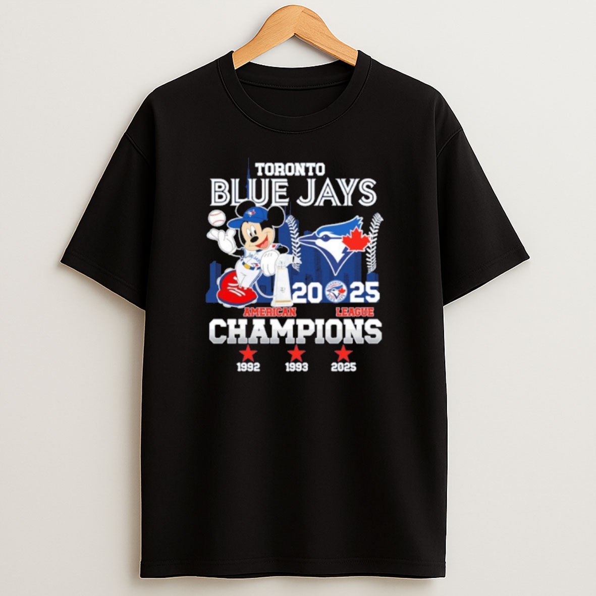 Premium Toronto Blue Jays 2025 Mickey Mouse American League Champions Sweatshirt Tee