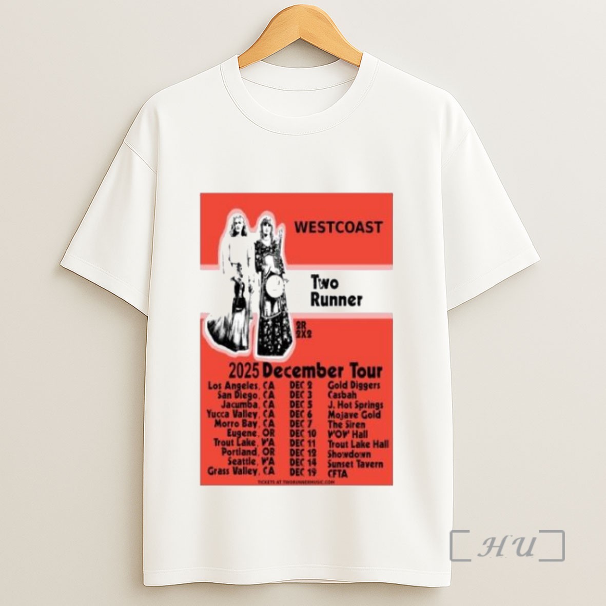 Premium Two Runner West Coast Tour December 2025 Sweatshirt Tee Shirt