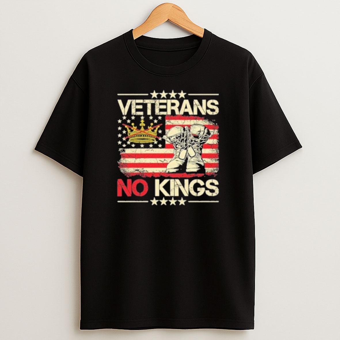 Premium Veterans No Kings Military Protest Sweatshirt Tee
