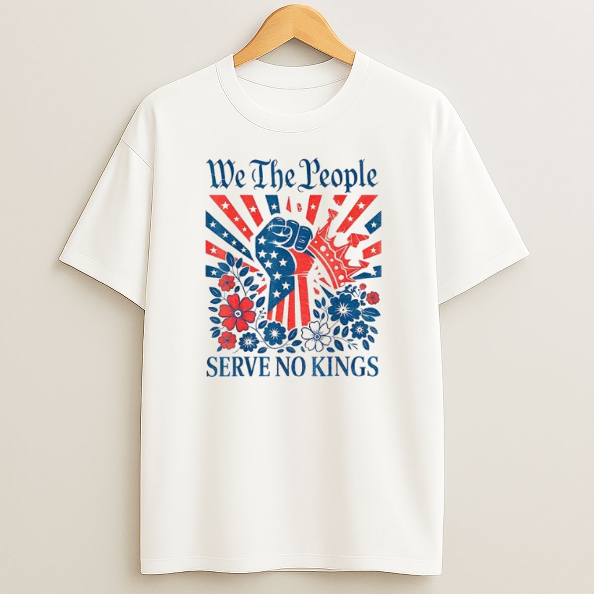 Premium We The People Serve No Kings Patriotic Graphic Sweatshirt Tee