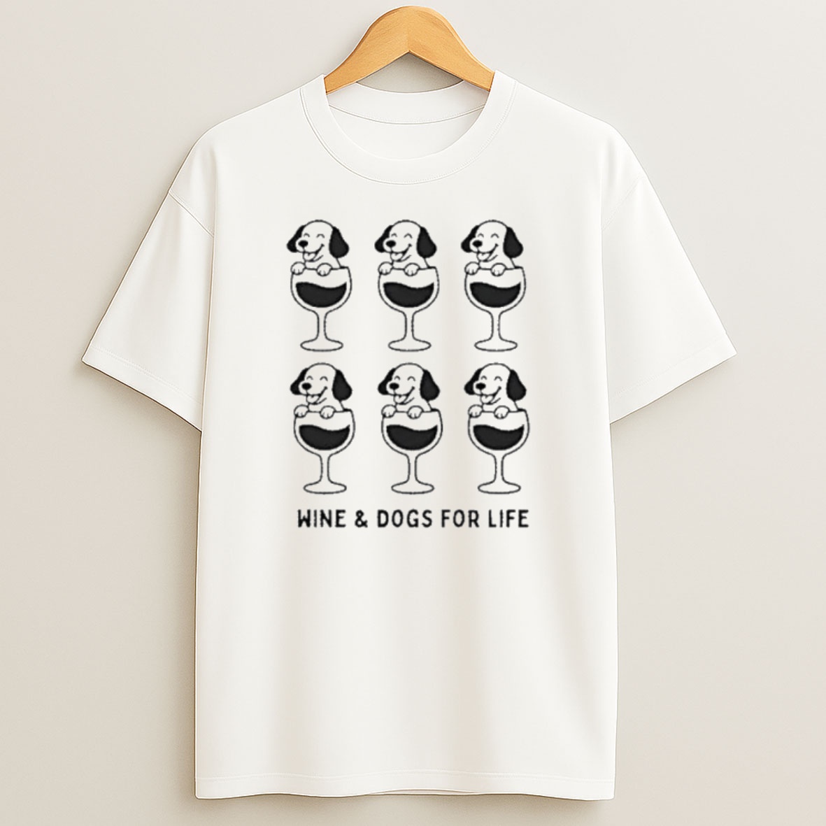 Premium Wine And Woofs Dogs For Life Sweatshirt Tee