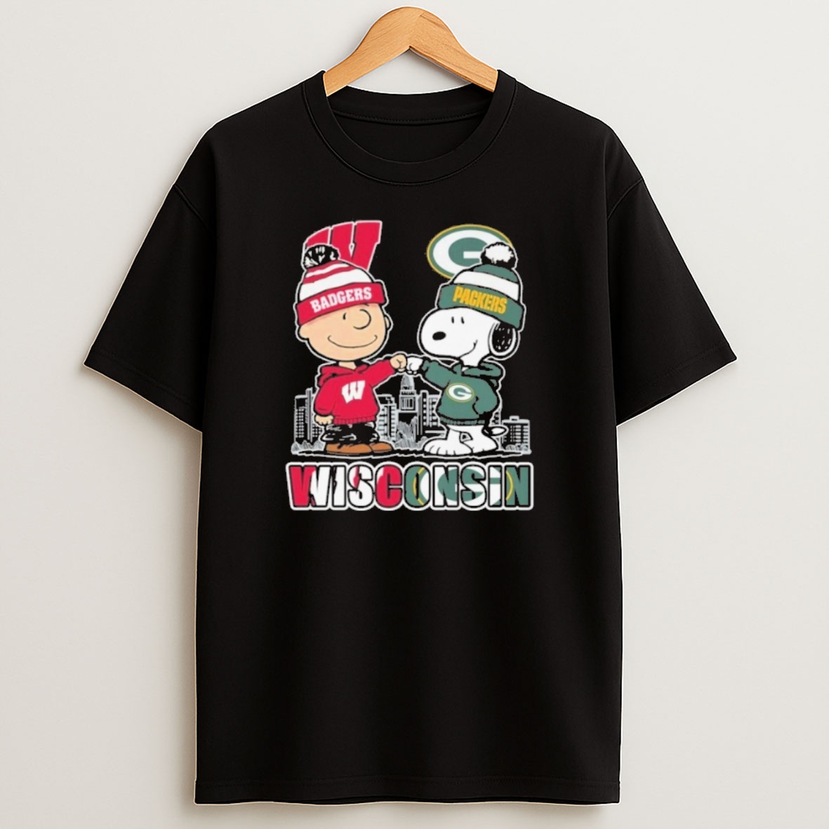 Premium Wisconsin Peanuts Badgers Packers City Sweatshirt Tee