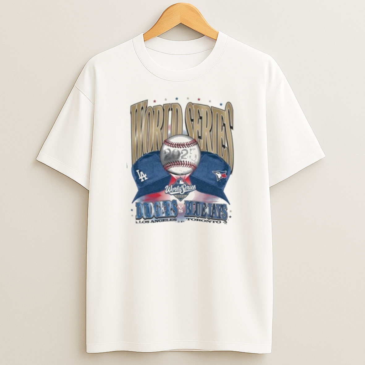 Premium World Series 2025 Dodgers Vs Blue Jays Dueling Caps Sweatshirt Tee