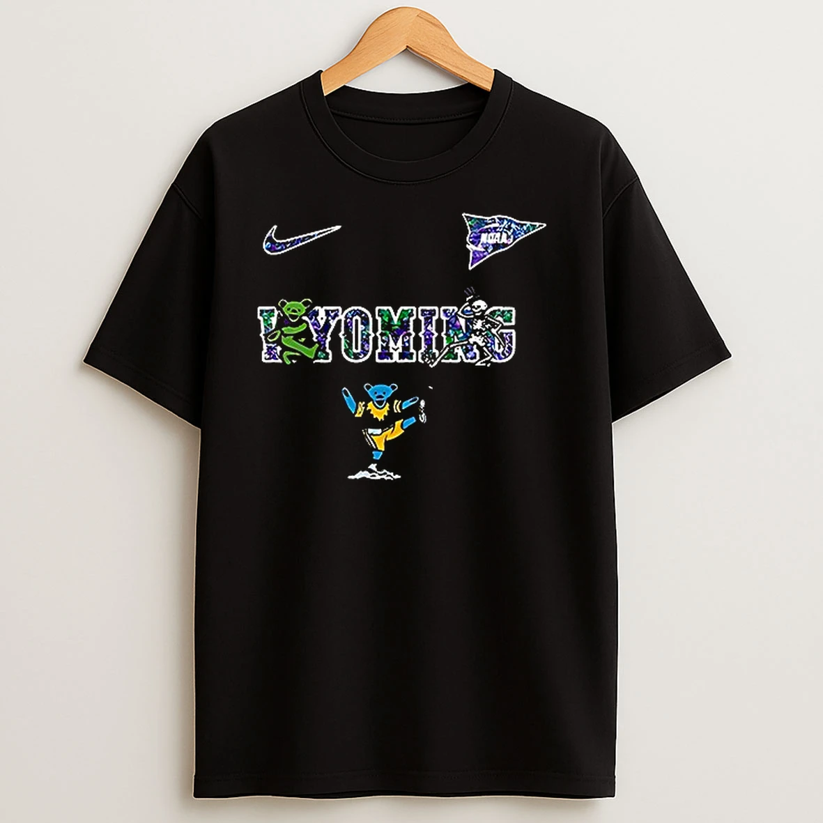 Premium Wyoming Cowboys Grateful Dead 60th Anniversary Bear Mascots Shirts
