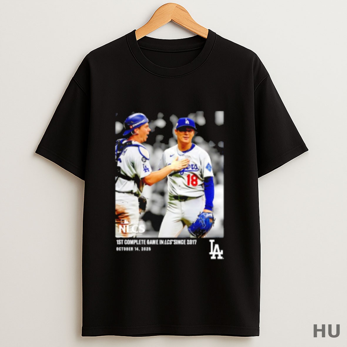 Premium Yoshinobu Yamamoto Los Angeles Dodgers 2025 Nlcs 1st Complete Game In Lcs T Shirt Sweatshirt Tee