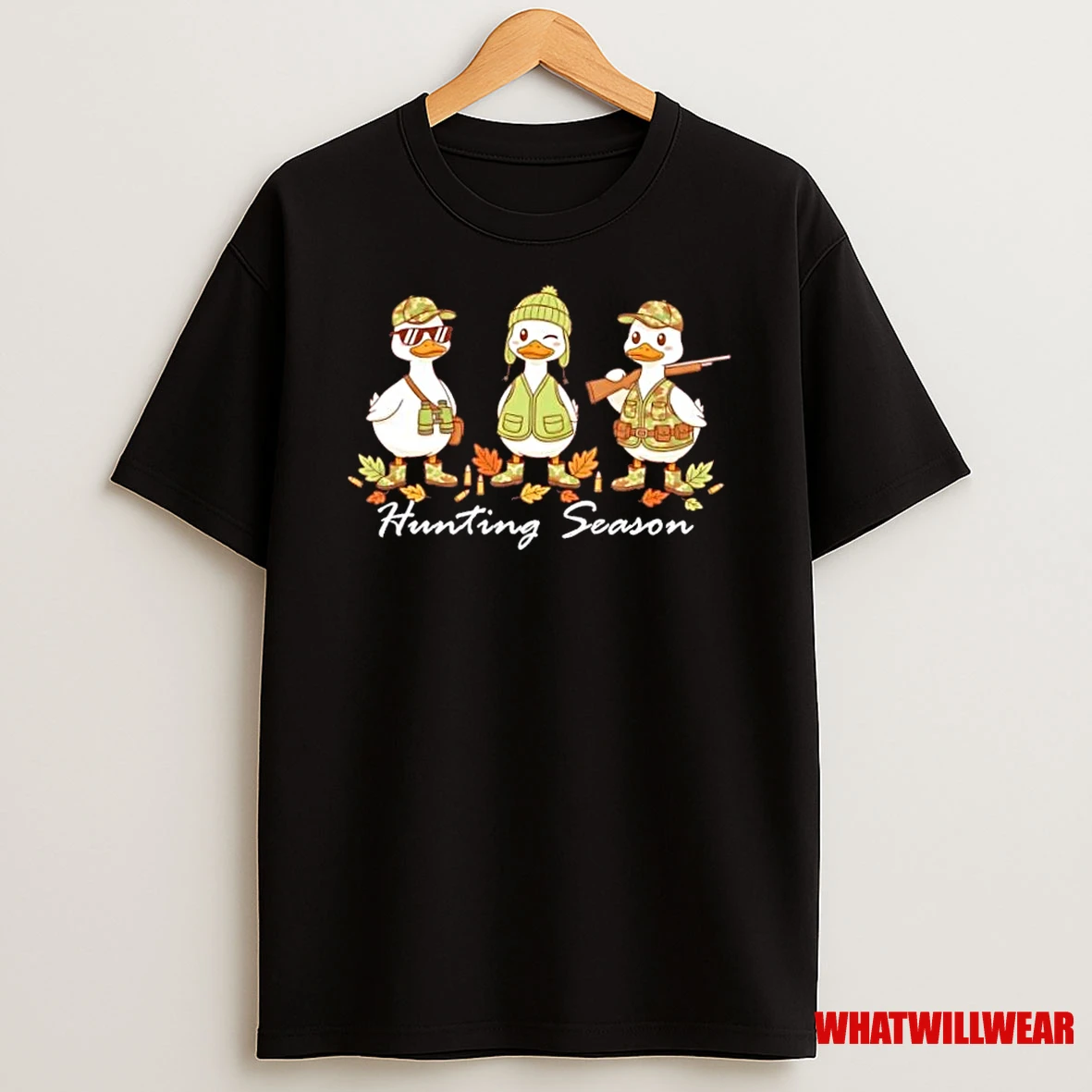 Preppy Camo Hunting Season Funny Duck Shirts