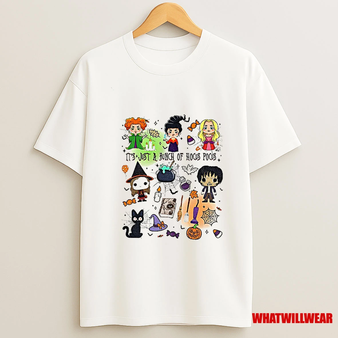 Preppy Coquette Witches Spooky Season Witchy Vibes Its Just A Bunch Of Hocus Pocus Shirts